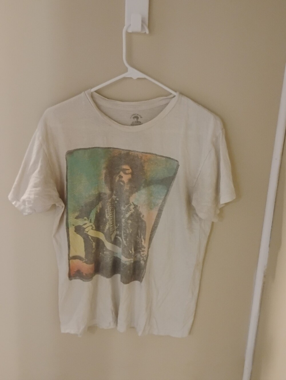 Authentic Jimi Hendrix Mens Short Sleeve Graphic Tee Shirt Sz M
